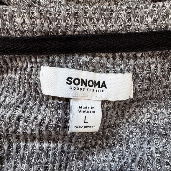 Sonoma Sleepwear Heather Gray Long Sleeve Top (L) - Picture 5 of 6